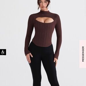 HOUSE OF CB Georgina Corset Top - Rich Brown